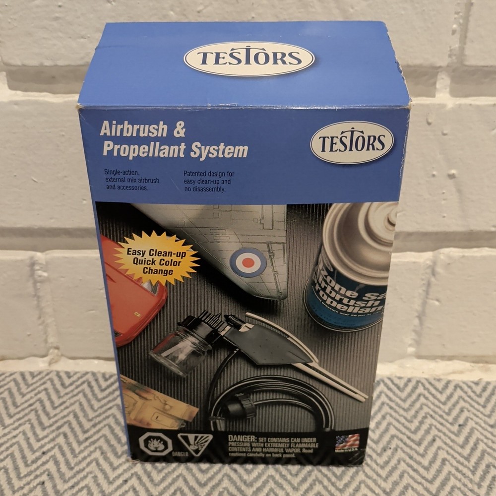 Testors Airbrush & Propellant System Model 8821 Open Box 2002 Model USA