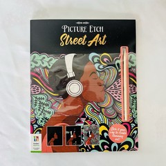 NWT Picture Etch Street Art Scratch Book Graffiti Murals Floral Coloring Pride