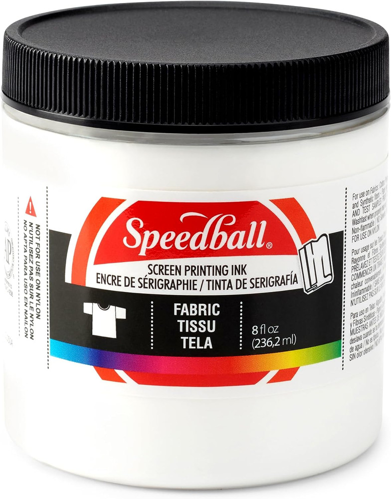 Printing Ink, 8-Ounce, White for T-Shirt and Silkscreen Printmaking