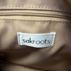 Sakroots Artist Circle Linen Uncoated Canvas Zipper Top Crossbody Rose in Bloom