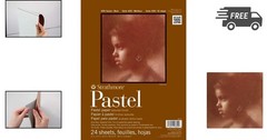 Pastel Pad 9×12 Assorted Colors 24 Sheets Glue Bound Art Paper