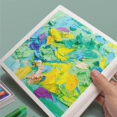 GR DZPLUS Oil Pastel Pad | 5.9 x 5.9 inch(123 lb/200g) | 50 Sheets Heavyweigh…