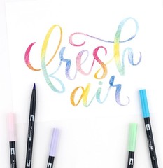 Art Deco 10-Pack Pastel Brush and Fine Tip Markers – Water-Based & Acid-Free