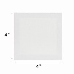 Mini Studio Canvas, 100% Cotton Acid Free White Canvas, 4″X4″, 1 Piece, Academic