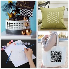 8 Pcs Reusable Craft Stencils 5.9×5.9 in Painting Drawing Template DIY FROM USA