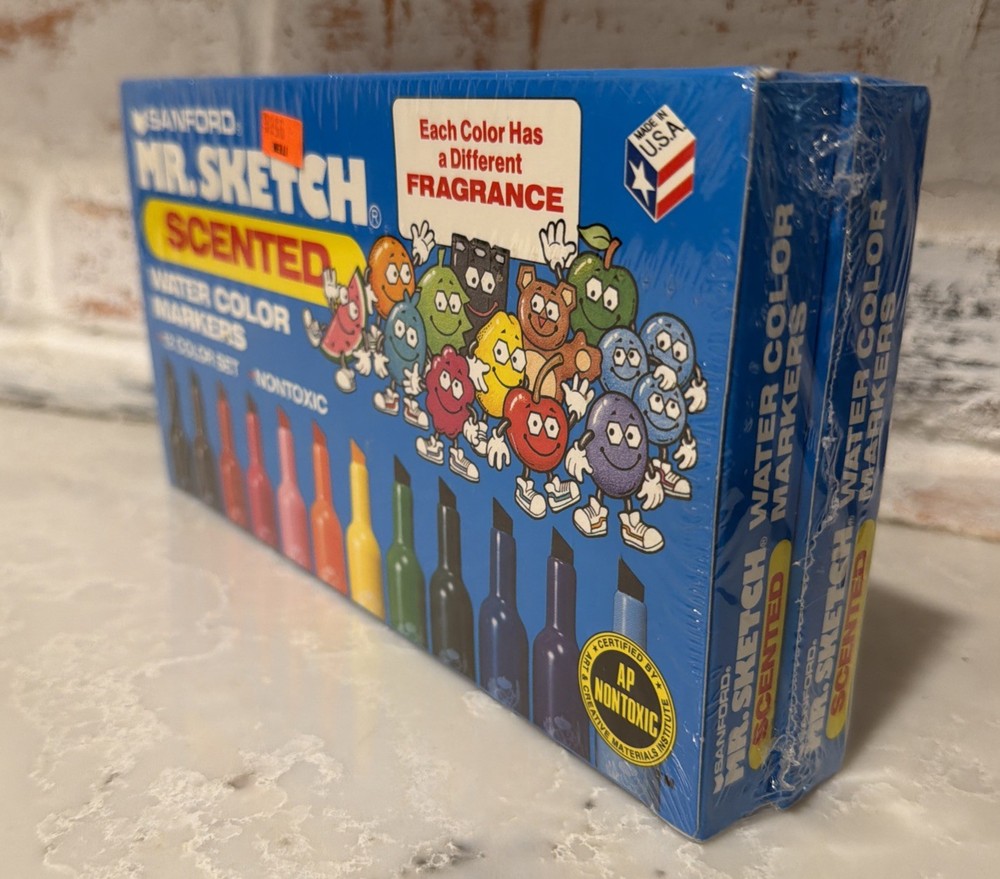 2 Pack Sealed 12 Sanford Mr. Sketch Scented Water Color Markers VTG 1995