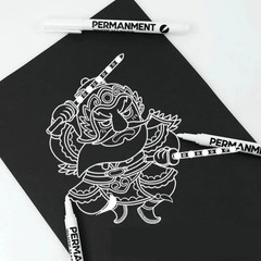 White Paint Pens Permanent Marker Waterproof Oil Based Fine Tip Art Markers Pack
