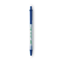 Bic Ecolutions Clic Stic Retractable Ballpoint Pen Blue Ink 1mm Medium Dozen