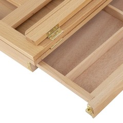 Art Supply Wood Artist Tool Box Easel Storage Drawer Painting Drawing Craft