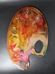 Artists Paint Pallette (Supply Tools Materials Crafts) Wall Decor Art HANDMADE