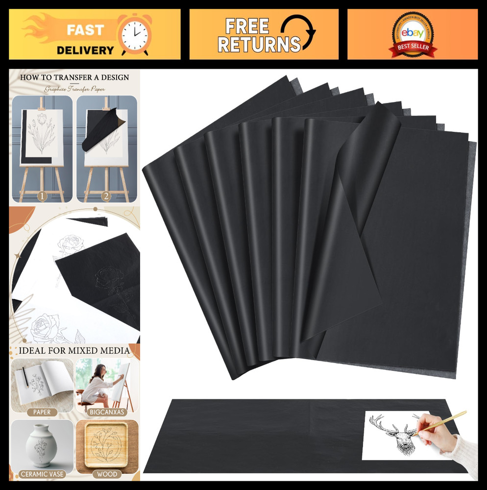 20 Sheets Large Carbon Transfer Paper 20″x36″ for Tracing & Drawing – Art Suppli