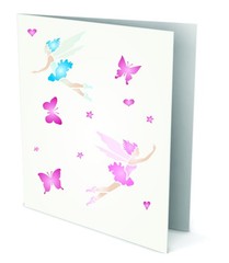 Fairies Stencil, 4.5 x 4.5 inch (S) – Mix Media Layering Classic Fairy Design…