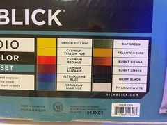 NEW DICK BLICK STUDIO OIL COLR 12 TUBE BASIC SET ~ .74 OZ EACH MADE IN ENGLAND
