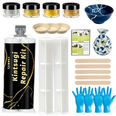 Kintsugi Repair Kit, Food Safe Gold & Silver Kintsugi Kit for Broken Ceramics, G