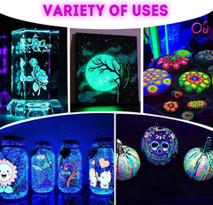 ABEIER Glow in the Dark Acrylic Paint – 10 Bright Colors (60Ml/2Oz) Long Lasting