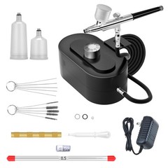 Airbrush Kit with Compressor – Small Plug-in Dual-Action Spray Paint , Includ…