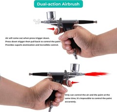 Kit de aerógrafo, 50 PSI, boquilla de 0.3 mm, juego de pistola para arte de uñas