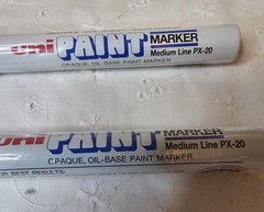 2 Uni Paint Markers Medium Line PX-20 Opaque, Oil Based Paint Marker Blue NIP