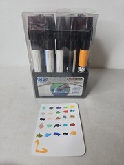 Chartpak Ad Marker Set – Multicolor (Set of 25 in case/crate) Tri-Nib Design