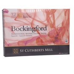 A3 Watercolour Paper Bockingford Hot Press 300gsm Spiral Pad 12 Sheets