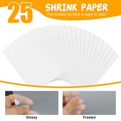 25 Pieces Shrinky Dink Sheets Kit, 7.9 X 5.7inch Shrink Art Paper, Shrinky Di…