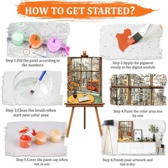 Paint by Numbers Kit for Adults Beginner, Urban Street View Adult Paint by Nu…