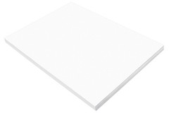 Construction Paper, Bright White, 18 x 24, 100 Sheets, Craft, Art, School
