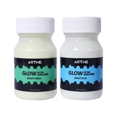 Glow In The Dark Paint Glow Paint Set Of Green And Blue Colors 60ml/2oz Each A