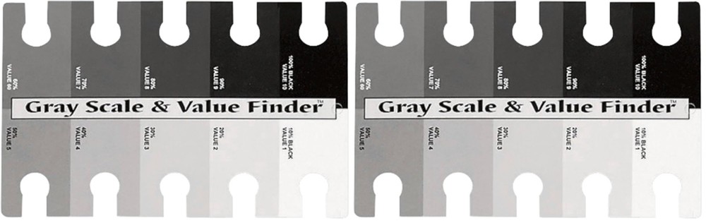 Color Wheel 245557 3505 Gray Scale and Value 1 Count (Pack of 2), Black/White