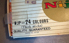 Vintage NIJI Oil Pastel Thick Sticks 24 Colours Made in Japan Yasutomo & Co