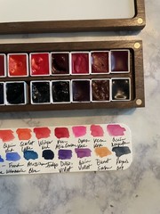 Winsor & Newton Professional Watercolor Curated Set 24 Half Pans in wood palette