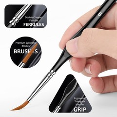10Pcs Detail Paint Brushes Set – Acrylic Watercolor Miniature Painting Brushes