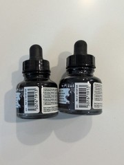 2 Daler Rowney FW ARtsits Acrylink Ink Bottles 29.5mL 1oz Black 50761913 New