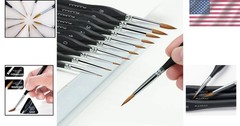Professional 10-Piece Kolinsky Sable Brush Set for Watercolor & Acrylic Painting