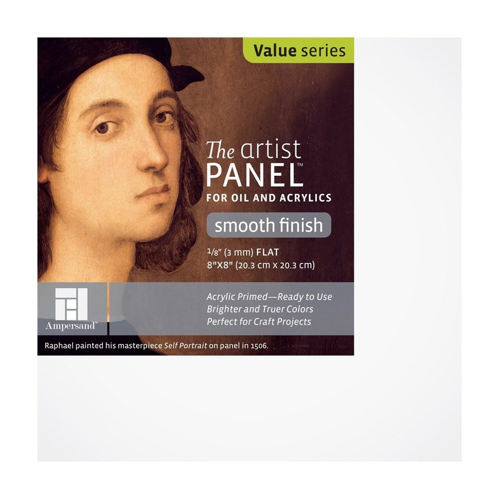 Ampersand Artist Panel Primed Smooth Surface for Painting and Mixed-Media, 1/…