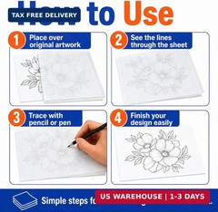 Transfer Paper Tracing Paper – PSLER Translucent on Artist Lettering Sketch Draw