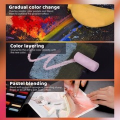 Professional Soft Pastels, 40 Portrait Colors Chalk Pastels Vibrant Smooth an…