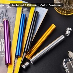 Lontimego 5 Pack Metal Storage Tube Container, Waterproof Holder Case Tube…