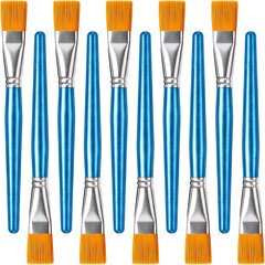 10 Pcs Flat Paint Brushes,1 Inch Craft Paint Brushes, Large Acrylic Paint Brush