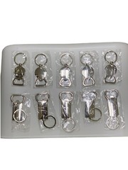 Sublimation Blanks Keychains Metal Bottle Opener 10 pack (5) Round (5) Rectangle