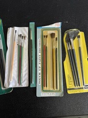 Vintage Artist Paint Brush Lot Craftint Fine Sable Rose Art Red Sable New