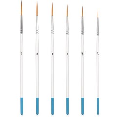 6 Pcs Script Liner Brush Long Fine Point Liner Tip Brush Pinstriping Paintbru…