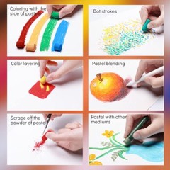 Professional Soft Pastels, 40 Portrait Colors Chalk Pastels Vibrant Smooth an…