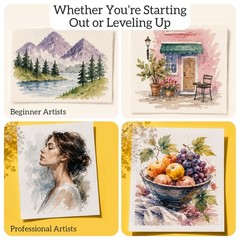 Chalkola Watercolor Paint Set for Adults & 0.4 Fl Oz (Pack of 36), Multicolor