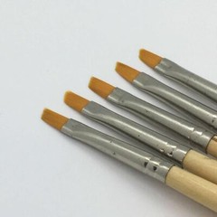 XDT Angular Tip Nail Art Paint Brush 5 Pc Set #000 Fine Micro Detail