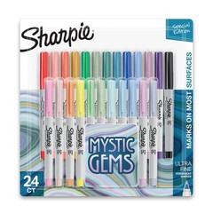 SHARPIE Permanent Markers, Ultra Fine Point, Featuring Mystic Gem Assorted