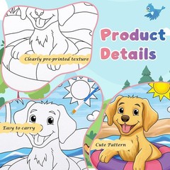 Pre Drawn Canvas to Paint Printed Animal 12 Packs 5 x 7 Inches