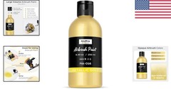 Fast-Drying 8.45 oz Metallic Gold Acrylic Airbrush Paint for Creative Projects