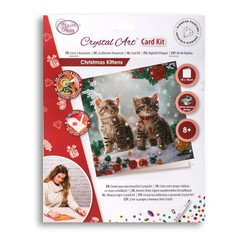 CraftBuddyUS CCK-XM144: “Christmas Kittens” Crystal Art Card 18x18cm