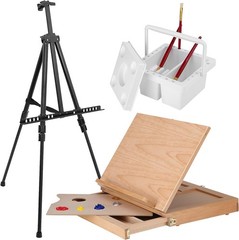 149Pcs Deluxe Artist Painting Set with Aluminum and Beech Wood Easel, 48 Colo…